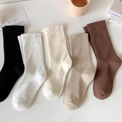 Chaussettes en Coton Respirant Sans Coutures pour Femmes - Style Collège Printemps & Automne