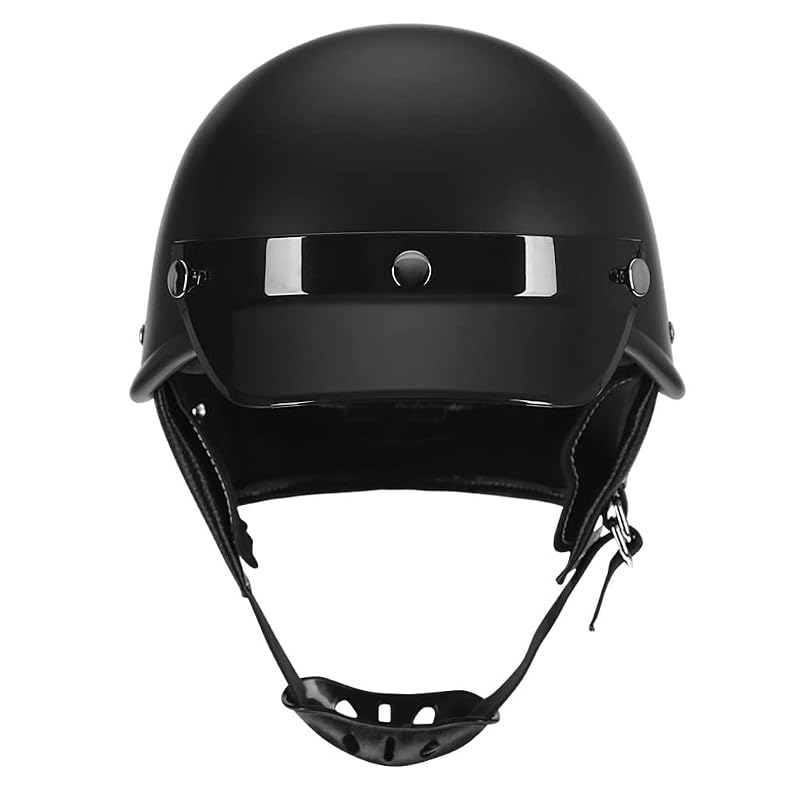 Woljay Half Cap Helmet Bicycle Jet Cruiser Scooter for Adult Men Women DOT Approve (M,Matte Black)