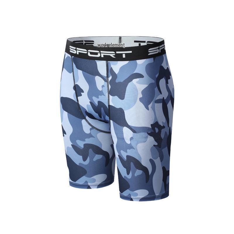 Men's Quick-Dry Elastic Swim Trunks - Tight Fit Boxer Briefs for Fitness and Beach