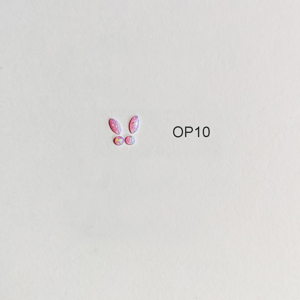 Popular 98 Colors Dental Lead Free 2mm 2x4mm DIY Trendy Butterfly Flower Cherry Opal Tooth Gems OP10 marquise + round (butterfly)