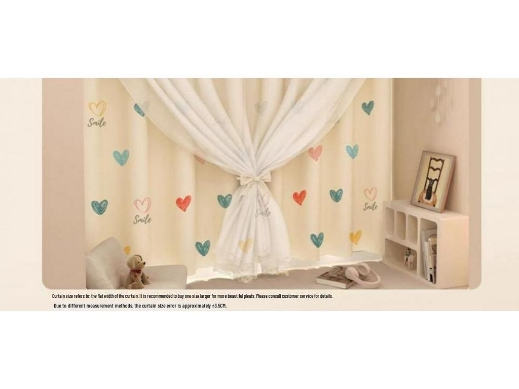 No-Punch Light-Blocking Bay Window Curtain Fabric for Bedrooms