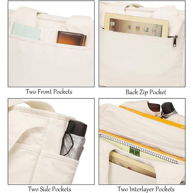 Trendy Portable Oxford Cloth Women's Cloth Bag, Casual Multi-pocket Large-capacity Travel , Waterproof Shoulder Bag SG