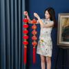 Printed Pattern Chinese Lantern Pendant Wedding Lantern String Indoor Home Decoration
