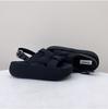 Comfortable and Versatile Platform Sandals for Summer New Round Toe Braided Straight Buckle Strap Beach Sandals for Women