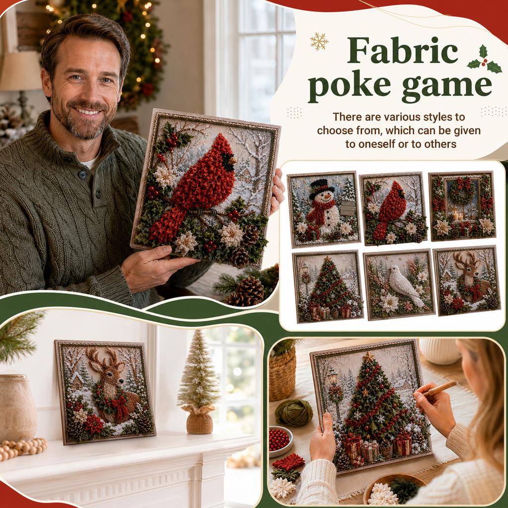 Fabric Punch Needle Kit for Beginners - DIY Embroidery and Tufting Set