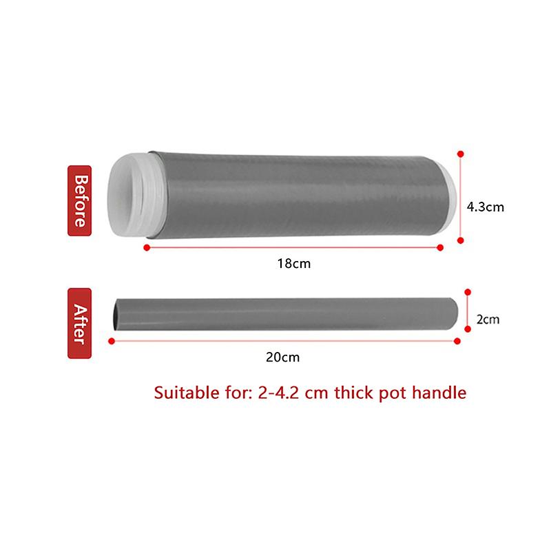 Odporny na oparzenia gumowy ochraniacz uchwytu patelni Uchwyt garnka Pokrowiec odporny na ciepło Uchwyt rękawa Rękaw uchwytu patelni