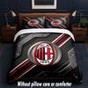 AC Milan Design Bed Bedding Set 1 Duvet Cover + 2 Pillowcases Soft Breathable Household Bed Linens