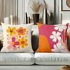 Boho Retro Floral Throw Pillow Covers Set of 4 Pattern Cushion Cover Suitable for Sofa Bedroom Car Pillow Cover