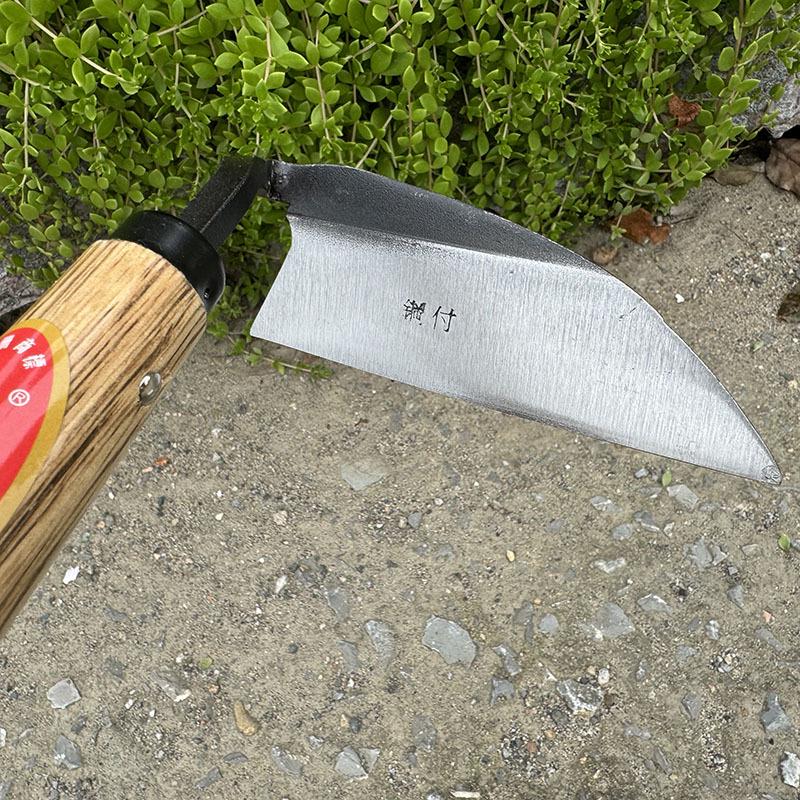 Left-Handed Composite Steel Grass Cutter with Bent Handle - Outdoor Farmer's Harvesting and Weeding Crescent Sickle