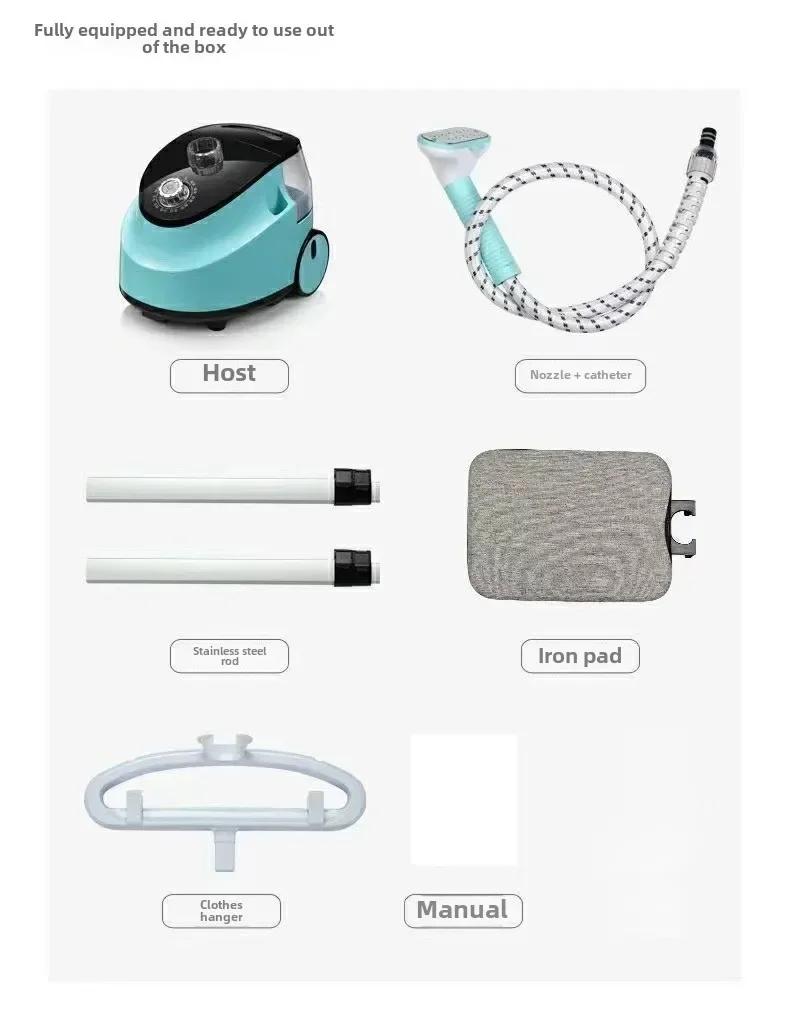 Smart Household Appliance Double Rod Vertical Hanging Steam Portable Fast-heat Steam Ironing With Band Plate For Clothes