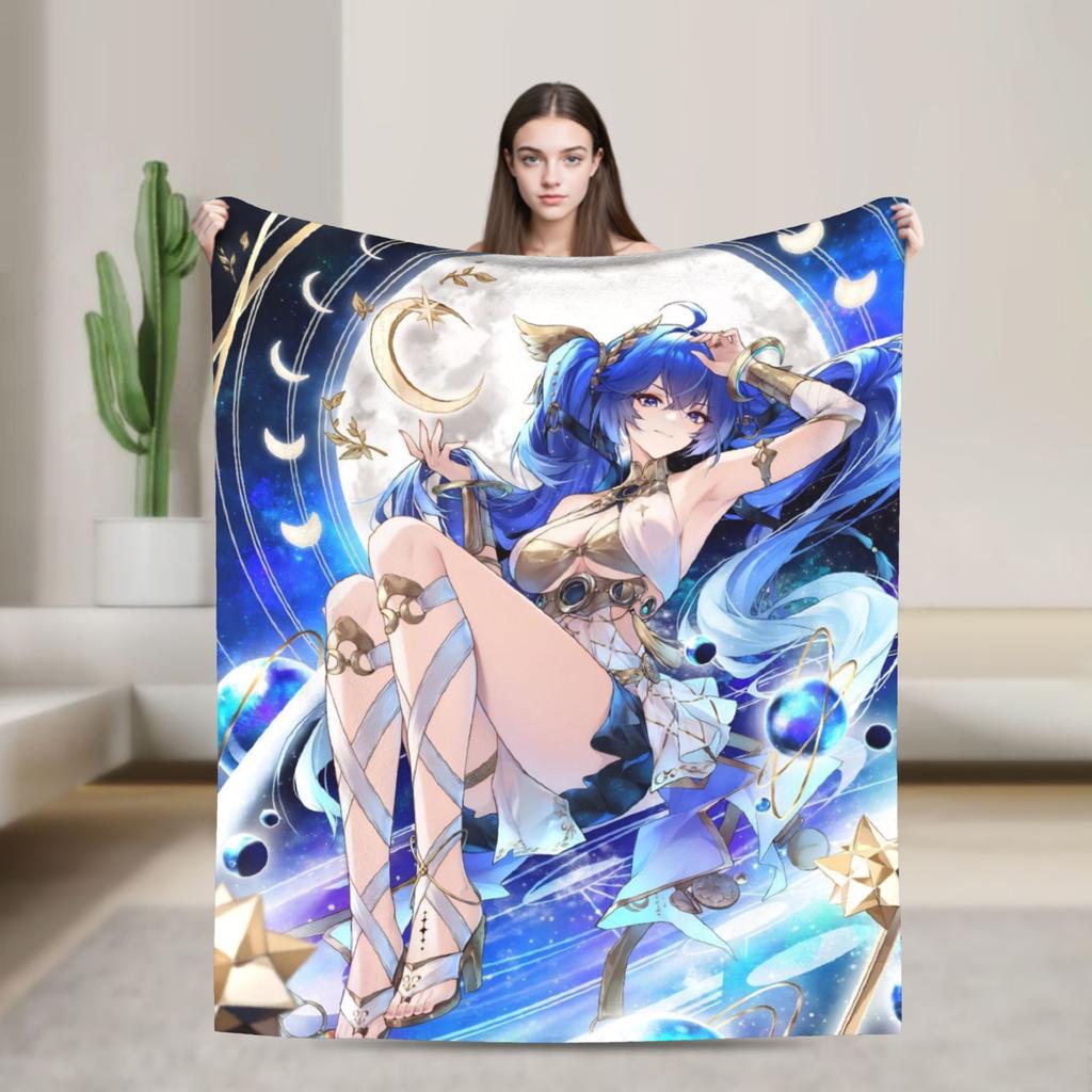 Wuthering Waves WuWa Cartethyia Fashion Blanket Game Anime Flannel Awesome Warm Throw Fashion Blankets for Bedroom Winter Couch