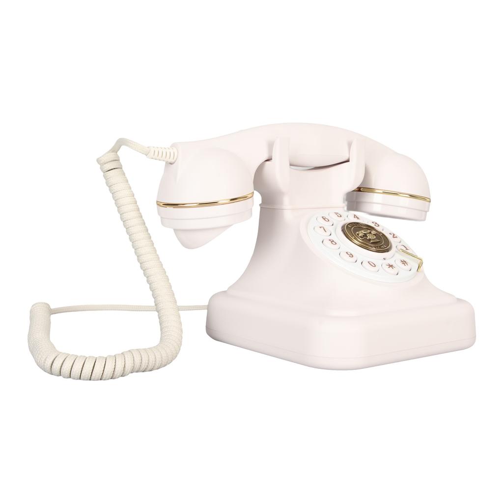 Antique Landline Phone Retro Big Button Corded Phone Vintage Decorative Landline Telephone for Household Office Hotel