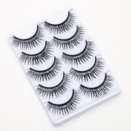 Delicate Artificial Eyelashes Shiny Visual Effect Easy To Apply Extend Lashes