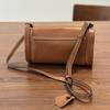 Johnature Echte Leder Damen Tasche Retro Postboten Tasche Vielseitig Weiches Rindsleder Einfarbige Umhängetasche