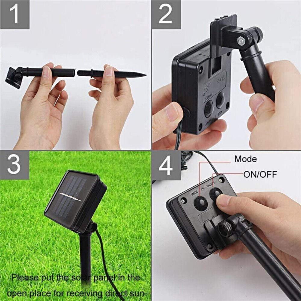 Garden Decoration Outdoor 20 LED Dragonfly String Lights Fairy Light Solar Lamp Garlands Light