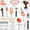 44-Piece Set Pretend Play Tools Toy Kit with Electric Drill Building Tools Toy Box for Kids Boys And Girls with Chair