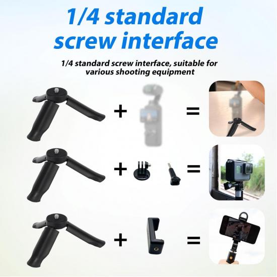 BOXOB Mini Tripod for DJI Osmo Pocket 3 & 2, Portable Camera Tripod Stand, Black, ABS Material