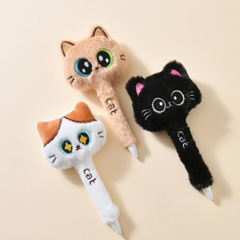 Kreative, niedliche Gelstifte im Katzen-Design, 0,5 mm, schwarz, schnelltrocknend, Klick-Stift für Schule, Büro, Schreibwaren und Unterschriften – Geschenkidee