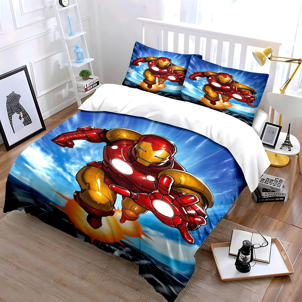 Iron Man Flying Action. Bedding Sets Duvet Cover Sets Duvet Covers Pillowcases(1 * Duvet Cover 2 * Pillowcases Without Duvet Insert)