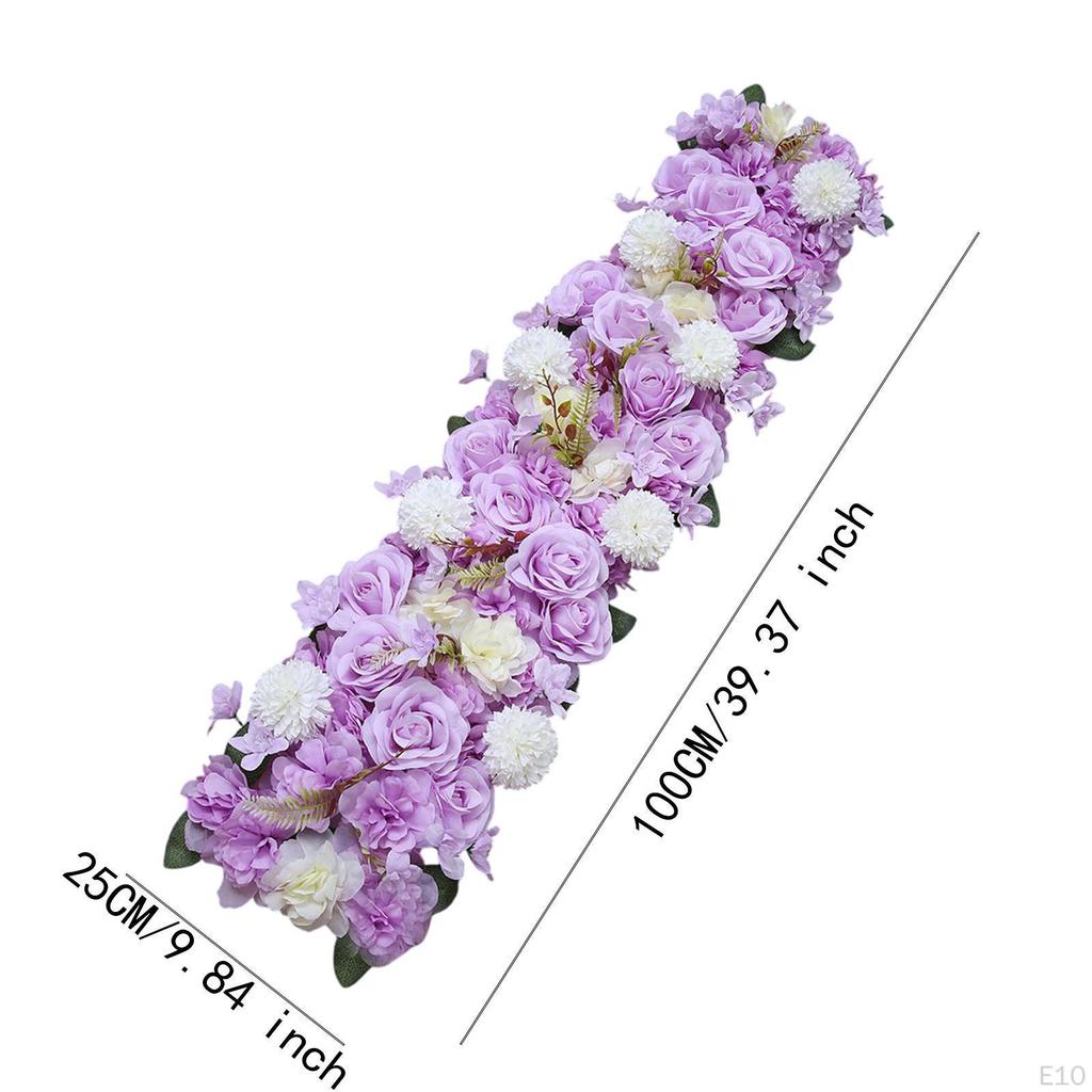 Artificial Rose Floral Panel for Table Centerpiece And Wedding Reception Silk Flower Decor