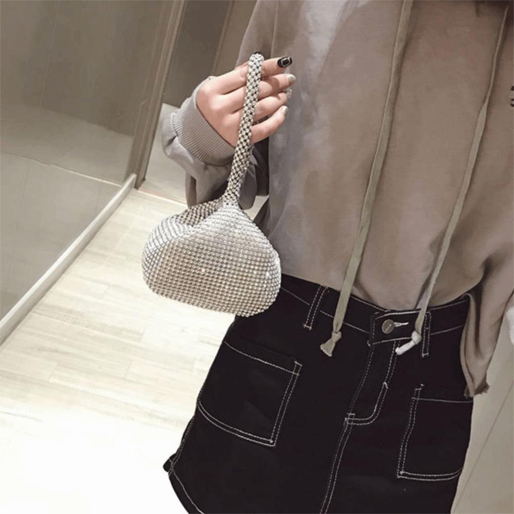 Triangle Design Sparkle Clutch Purse Sparkling Wrist Purse Banquet Bag Evening Clutch Female