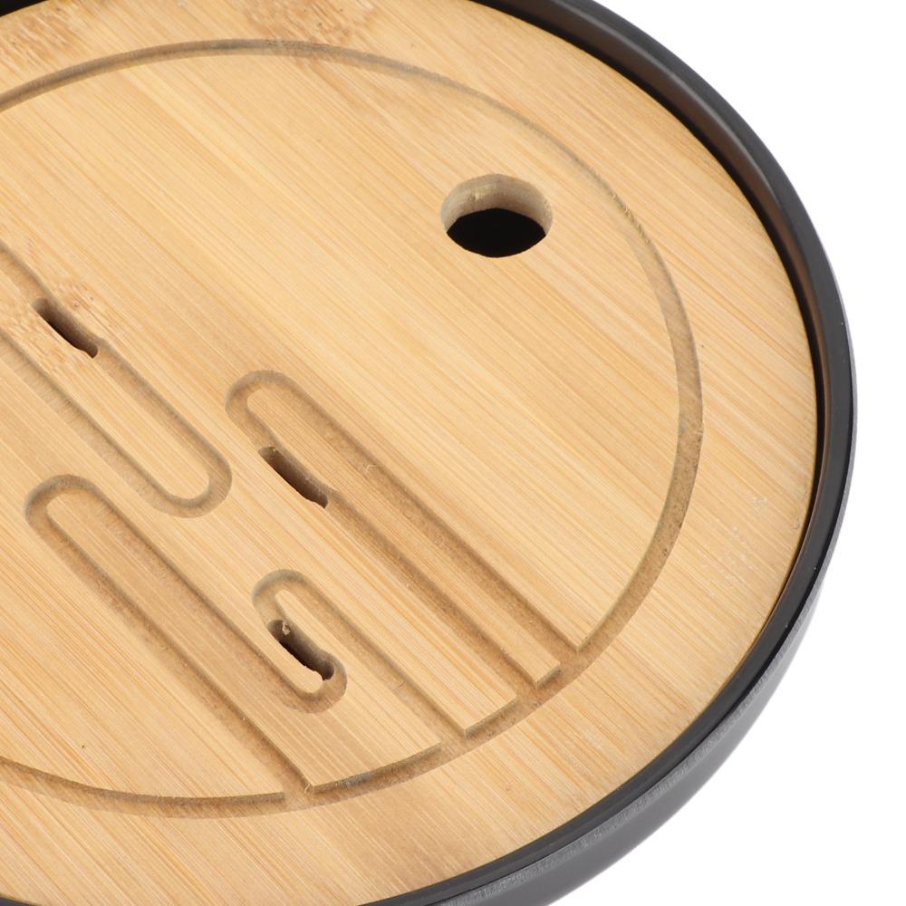 Bamboo Material Bamboo Tea Tray Black Color Kungfu Tea Tray  Chinese Vintage Tea Set