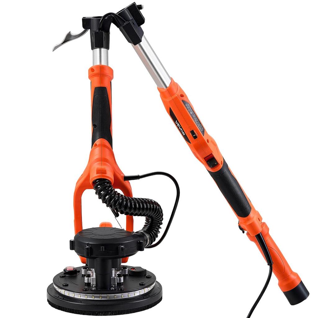 Drywall Sander, 1150W Electric Drywall Sander, Popcorn Ceiling Removal Tool with Vacuum Dust Collection, 5 Variable Speed 800-1700 RPM, LED Light,