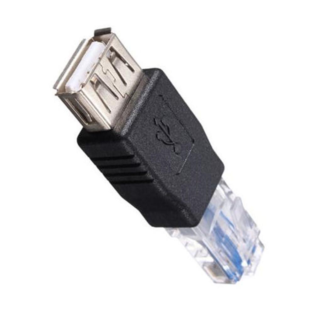 4pc RJ45 Male to USB AF A Female Adapter Socket LAN Network Ethernet Router Plug