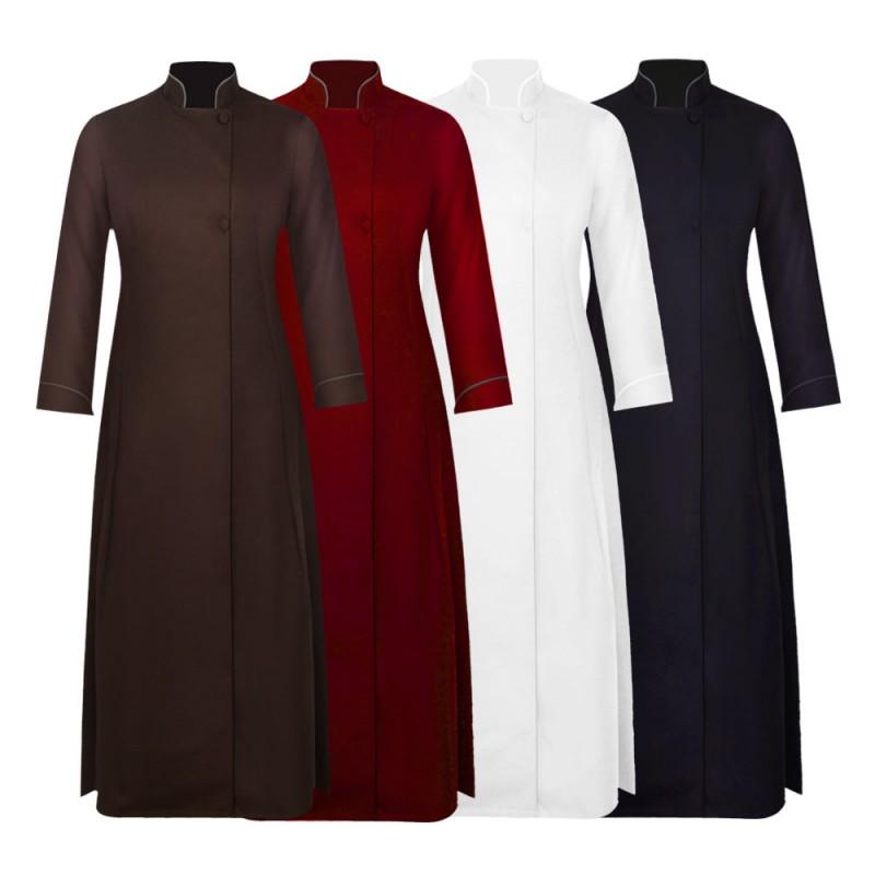 Halloween Priest Cosplay Costume Medieval 4-Color Father Role Play Outfit