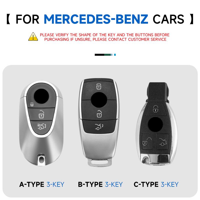 Genuine Leather Car Key Case Cover Key Bag For  Mercedes Benz A C E S G Class GLC CLE CLA GLB GLK GLS Protect Set Accessories
