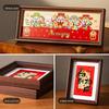 2026 Year of the Horse New Year Ornament: Calligraphy Photo Frame & God of Wealth Table Decoration