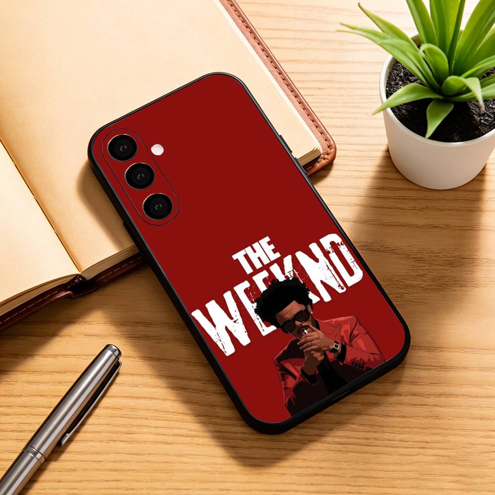 the W-weeknd D-design Phone Case Black Silicone Soft For Samsung Galaxy A73,A72,A71,A70,A53,A52,A51