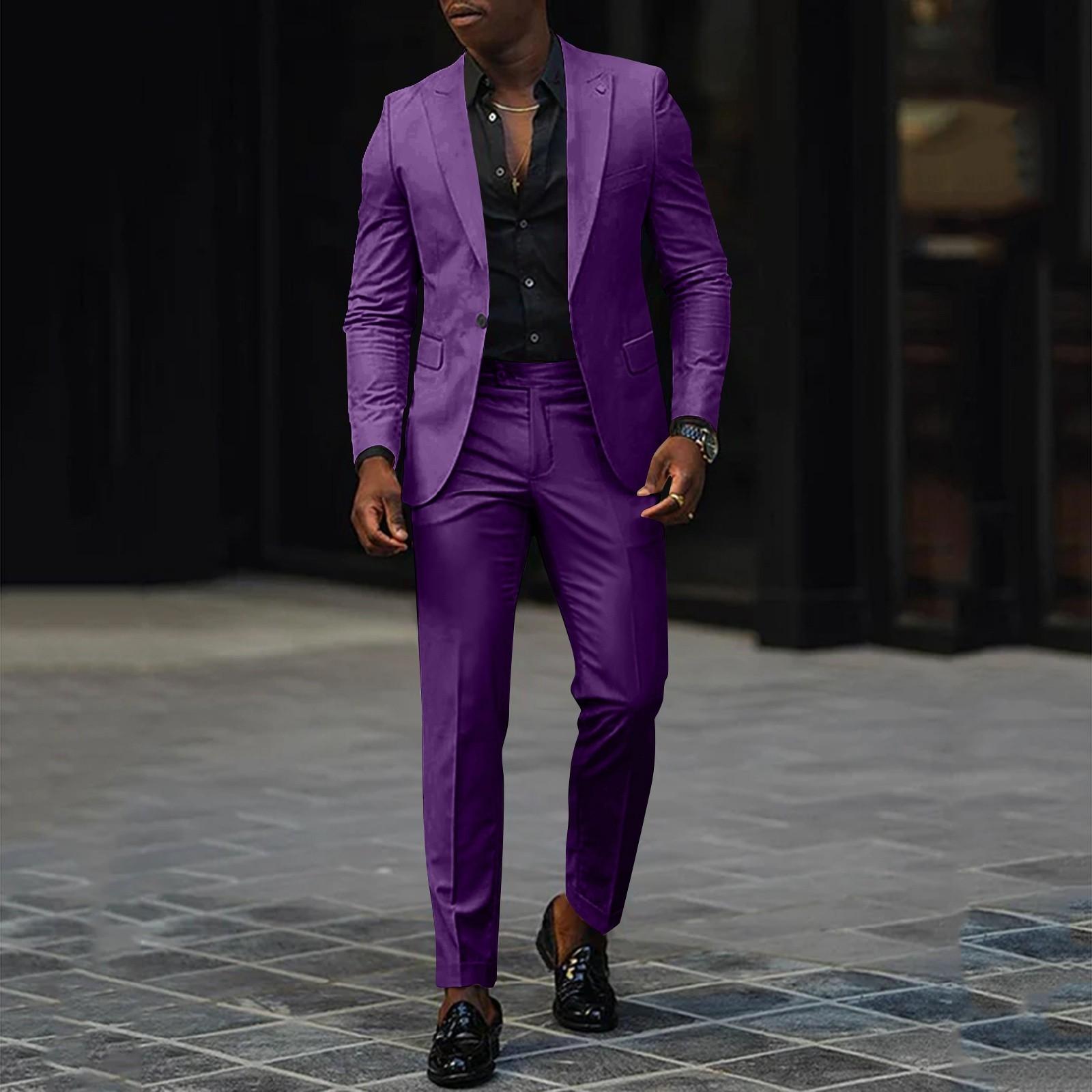 

Унисекс Зимние однотонные пиджаки для костюмов Унисекс Повседневные модные куртки на пуговицах XXL фиолетовый