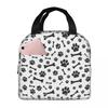 Colorful Dog Paw Print Insulated Lunch Bag for Women Kids Portable Food Boxes Thermal Lunch Box Tote
