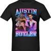 Austin Music Butler T-Shirt Men'S Cotton Hipster Hip Hop Longline Crewneck Tee