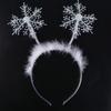 Hair Band Feather Christmas Headband Christmas Decoration Antlers Headband Female Plush Hair Hoop