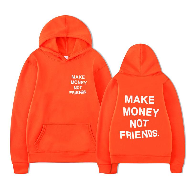 Autumn Men'S Wear Make Money Not Friends Printed Sweater, Hoodie Men