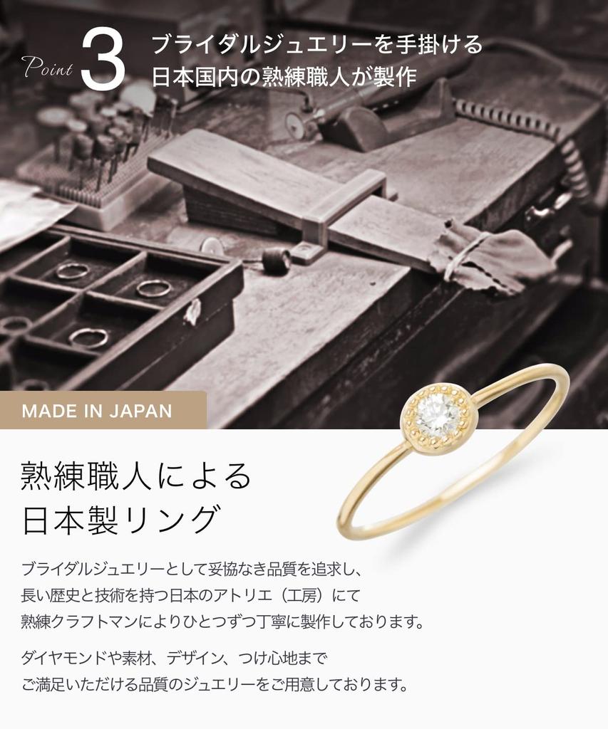 LEGAN Diamond Yellow Size 9 1 Simple K18YG Made In Japan Ring, Milgrain, Gold, [0.1ct / Stone] Ring, Anniversary, Birthday, Women's, Slim,