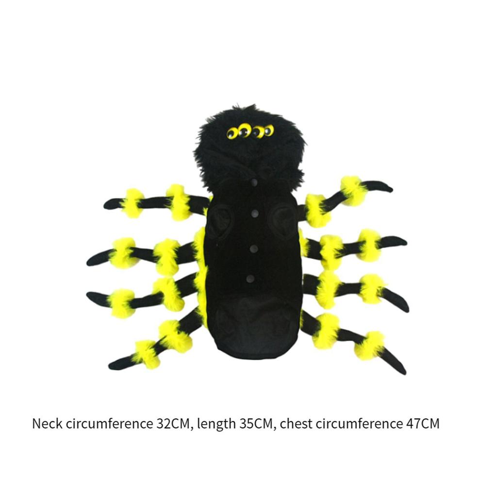 Dog Cat Spider Costume Movable Eyeballs Spider Pets Outfit Accessory Pet Costume
