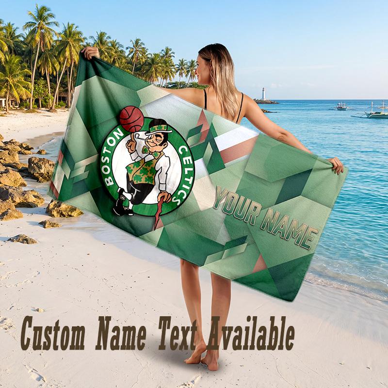 Celtic FC Design Beach Towel Custom Text Large Towel for Beach Vacation