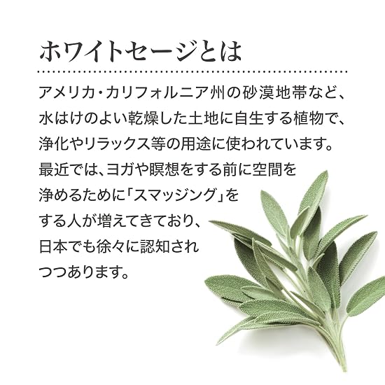 Kameyama Joka White Sage, Approx. 70g, Approx. 170 Sticks, Incense, Purification, Relaxation