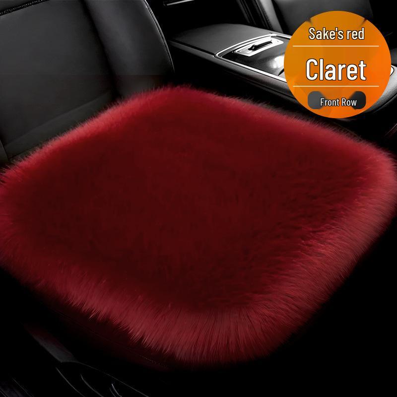 Plush Winter Car Seat Cushion - Furry Single Piece for Rear Seat Comfort