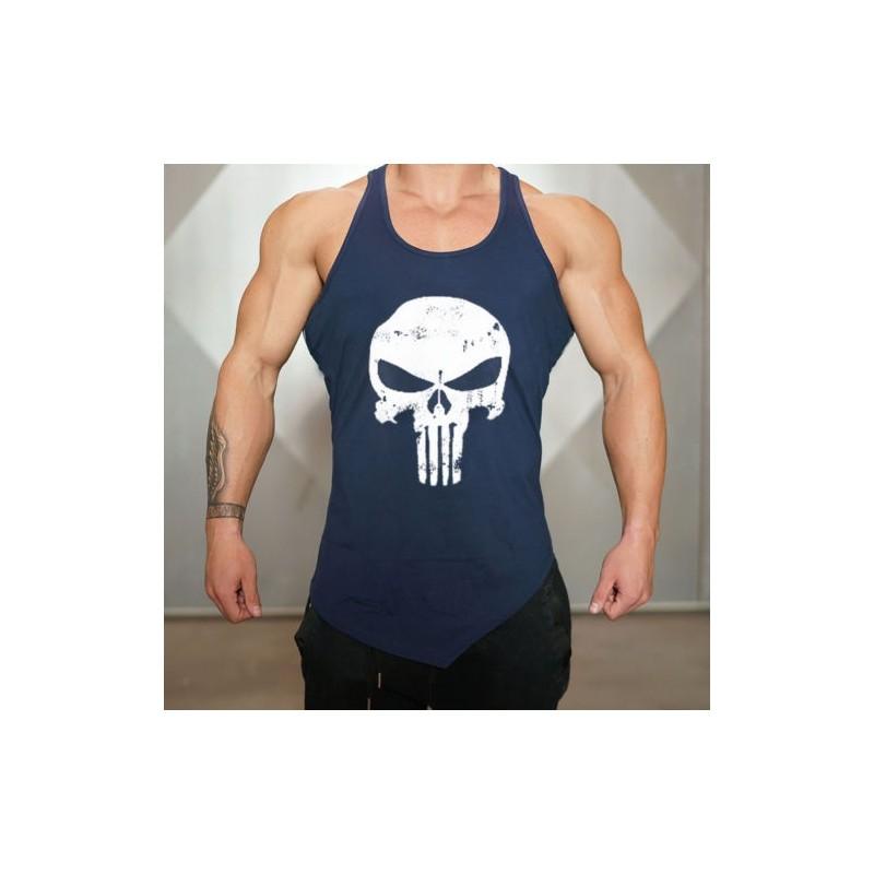 Trendy Loose Fit Muscle Training Vest For Men Casual Polyester Sleeveless Shirt
