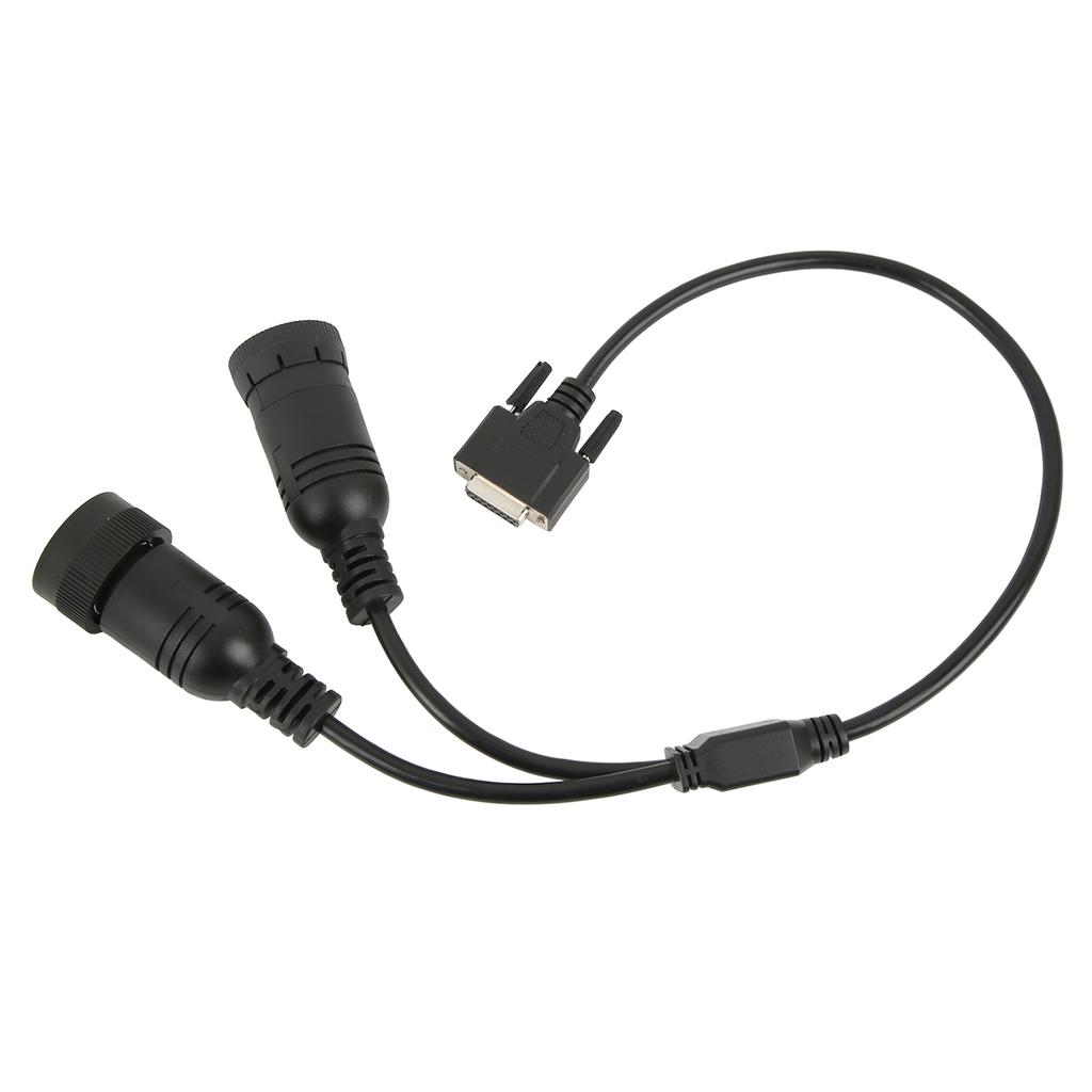 14Pin 9Pin Diagnosis Cable Adapter 457‑6114 ABS Rubber High Flexibility for ET3 OBD2 317‑7485