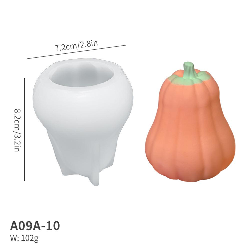 Halloween Pumpkin Silicone Mold Ghost Aromatherapy Candle Mold Used for Gypsum Ornaments Resin Dispensing Candles Making