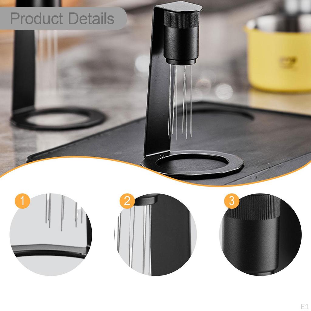 Espresso Stirrer Distribution Tool, Coffee Distributor Handheld with Stand,