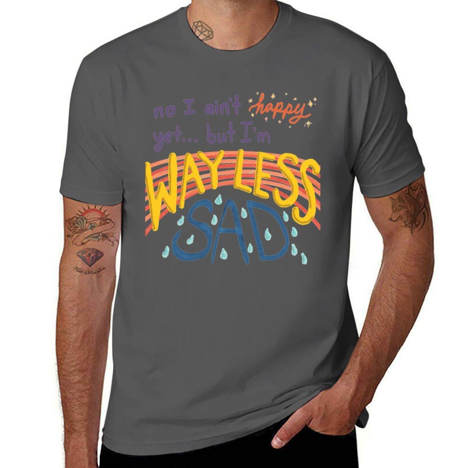 

AJR Way Less Sad Lyrics TShirt Plus Size Basic Short Sleeve Top 4XL