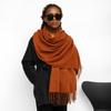 Ankara Red Imitation Cashmere Knit Shawl and Scarf
