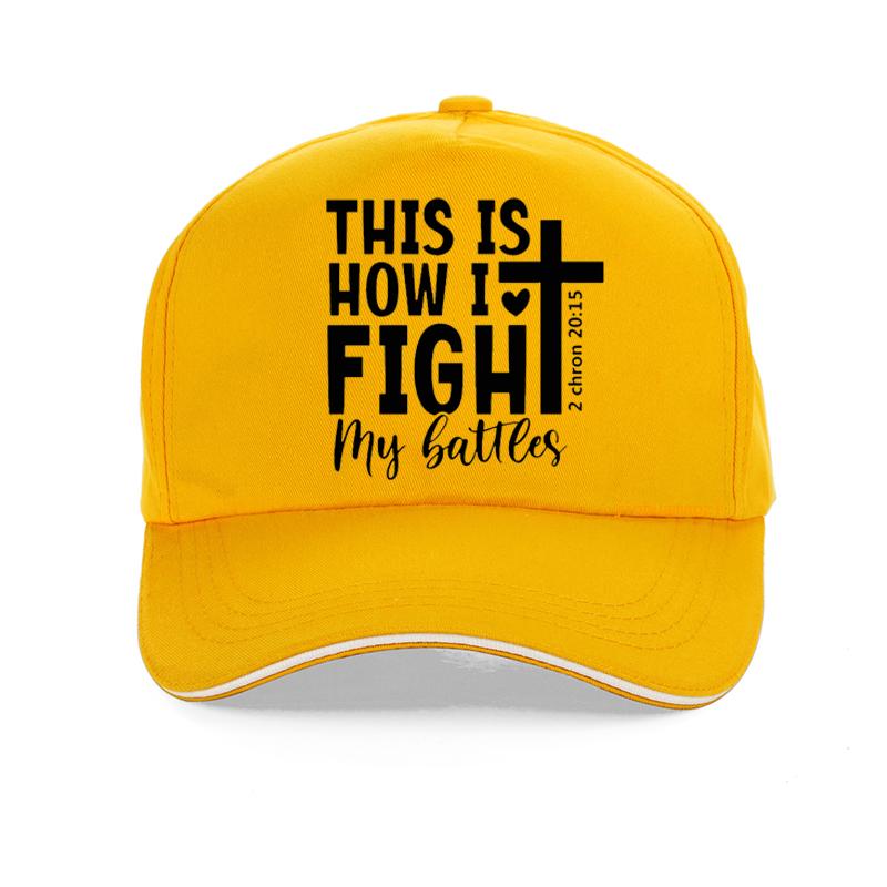 This Is How I Figh My Bauees Christian Baseball Cap Summer Men Women Fashion Christian Religious Jesus King Of Glory Washed Hat