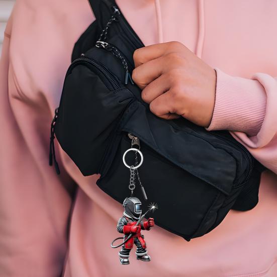 Acrylic Keychain Pendant 2D High-Definition Pattern Wear-Resistant Fall-Resistant Key Chain Small Portable Ornament